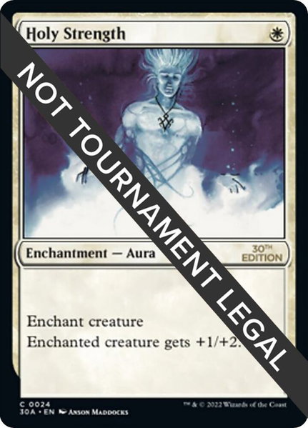 Holy Strength trading card from 30th Anniversary Edition Holy Strength - 30th Anniversary Edition Magic: The Gathering trading card