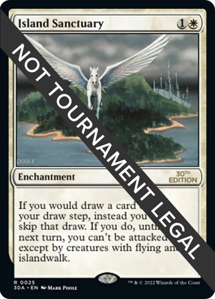 Island Sanctuary trading card from 30th Anniversary Edition Island Sanctuary - 30th Anniversary Edition Magic: The Gathering trading card