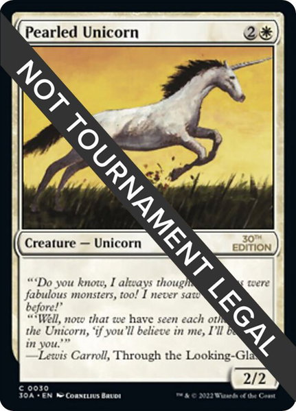 Pearled Unicorn trading card from 30th Anniversary Edition Pearled Unicorn - 30th Anniversary Edition Magic: The Gathering trading card