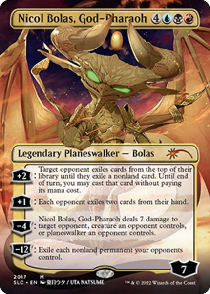 Nicol Bolas, God-Pharaoh trading card from Secret Lair Countdown Kit Nicol Bolas, God-Pharaoh - Secret Lair Countdown Kit Magic: The Gathering trading card