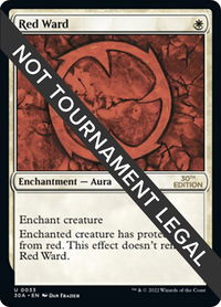 Red Ward - 30th Anniversary Edition (30A) #33 - Uncommon Magic: The Gathering Trading Card