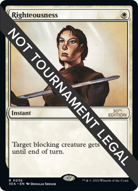 Righteousness - 30th Anniversary Edition Magic: The Gathering trading card
