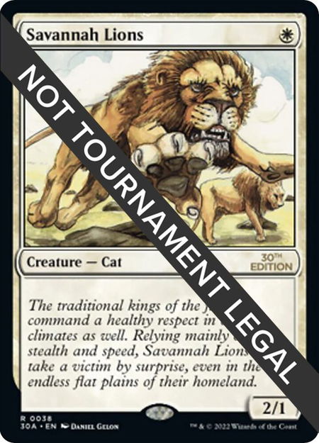 Savannah Lions - 30th Anniversary Edition Magic: The Gathering trading card