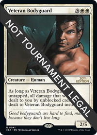 Veteran Bodyguard - 30th Anniversary Edition (30A) #41 - Rare Magic: The Gathering Trading Card