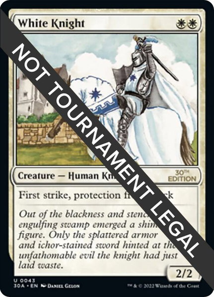 White Knight trading card from 30th Anniversary Edition White Knight - 30th Anniversary Edition Magic: The Gathering trading card