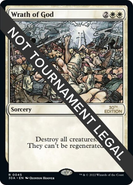 Wrath of God trading card from 30th Anniversary Edition Wrath of God - 30th Anniversary Edition Magic: The Gathering trading card