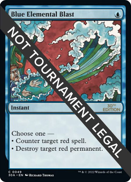 Blue Elemental Blast - 30th Anniversary Edition Magic: The Gathering trading card
