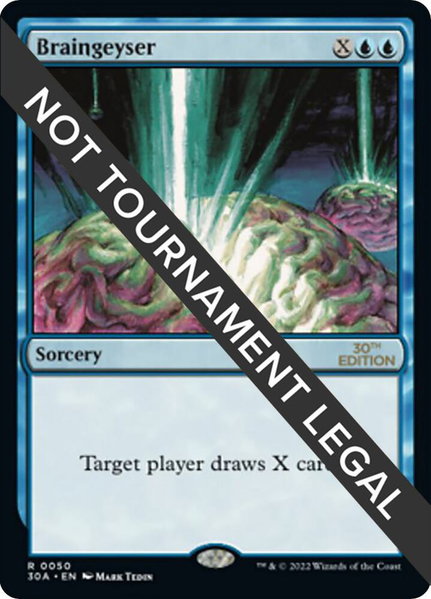 Braingeyser trading card from 30th Anniversary Edition Braingeyser - 30th Anniversary Edition Magic: The Gathering trading card
