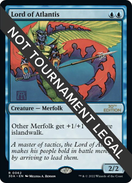 Lord of Atlantis trading card from 30th Anniversary Edition Lord of Atlantis - 30th Anniversary Edition Magic: The Gathering trading card
