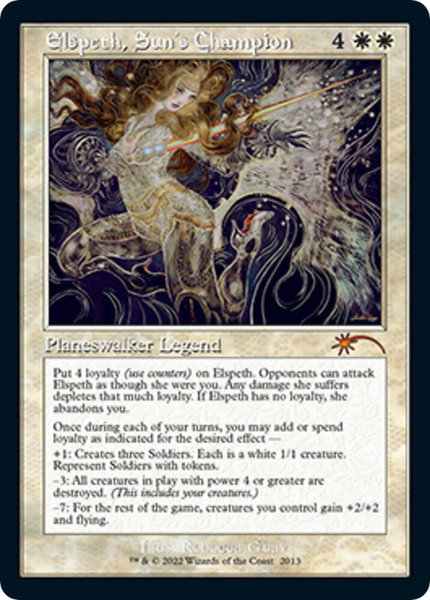 Elspeth, Sun's Champion trading card from Secret Lair Countdown Kit Elspeth, Sun's Champion - Secret Lair Countdown Kit Magic: The Gathering trading card