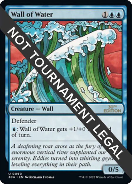 Wall of Water trading card from 30th Anniversary Edition Wall of Water - 30th Anniversary Edition Magic: The Gathering trading card