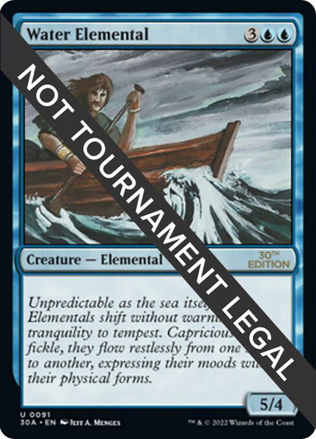 Water Elemental - 30th Anniversary Edition Magic: The Gathering trading card