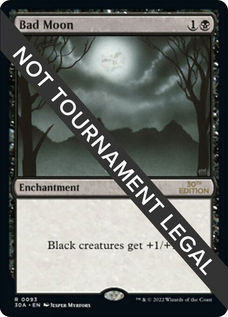 Bad Moon - 30th Anniversary Edition Magic: The Gathering trading card