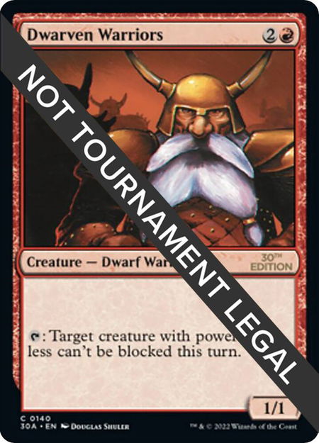 Dwarven Warriors - 30th Anniversary Edition Magic: The Gathering trading card