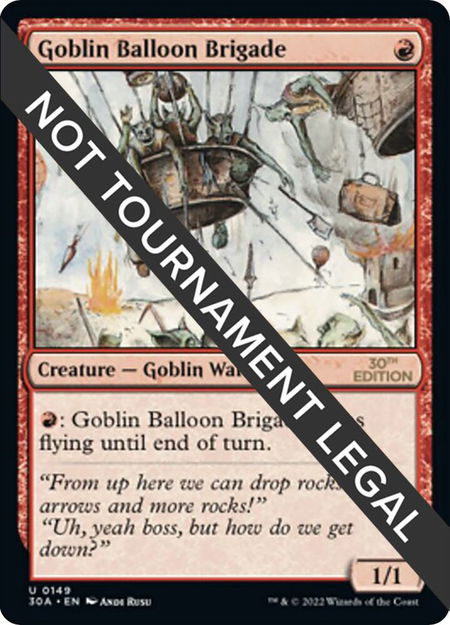 Goblin Balloon Brigade trading card from 30th Anniversary Edition Goblin Balloon Brigade - 30th Anniversary Edition Magic: The Gathering trading card