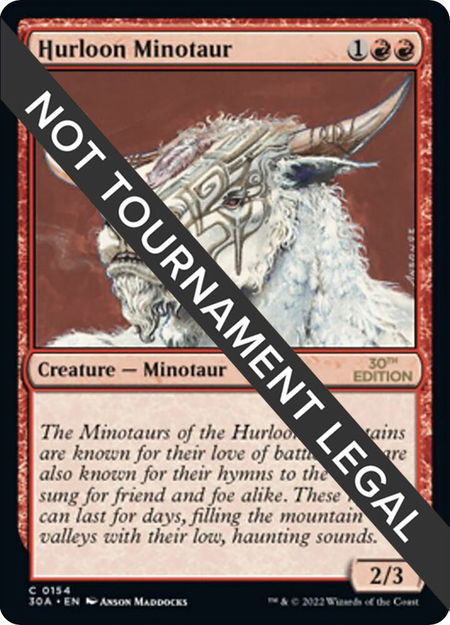 Hurloon Minotaur - 30th Anniversary Edition Magic: The Gathering trading card