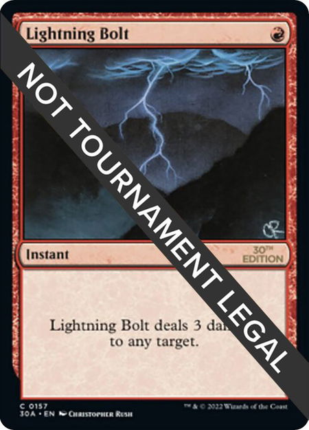 Lightning Bolt - 30th Anniversary Edition Magic: The Gathering trading card