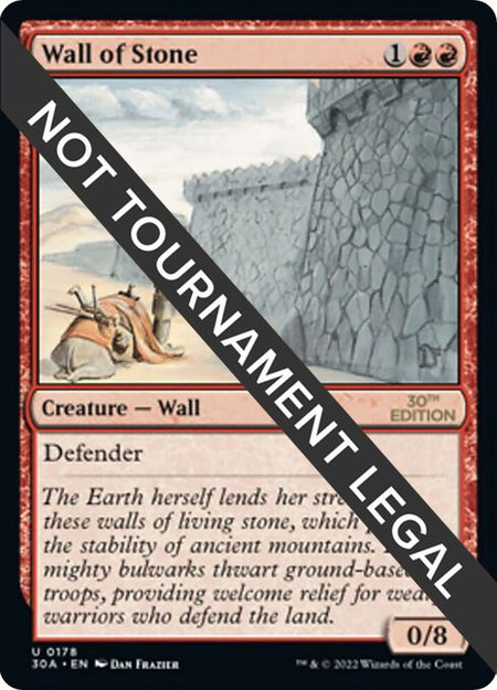 Wall of Stone - 30th Anniversary Edition Magic: The Gathering trading card