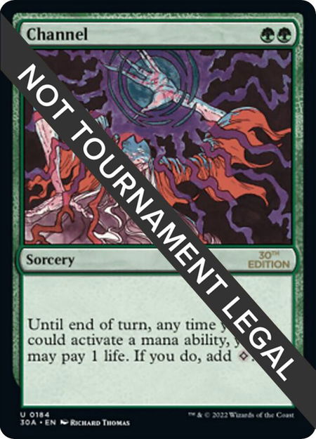 Channel trading card from 30th Anniversary Edition Channel - 30th Anniversary Edition Magic: The Gathering trading card