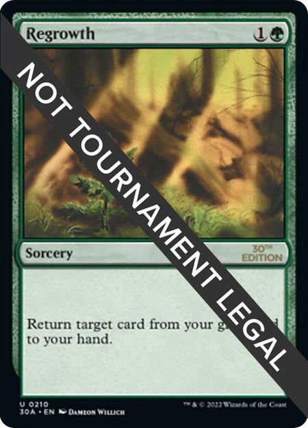 Regrowth - 30th Anniversary Edition Magic: The Gathering trading card