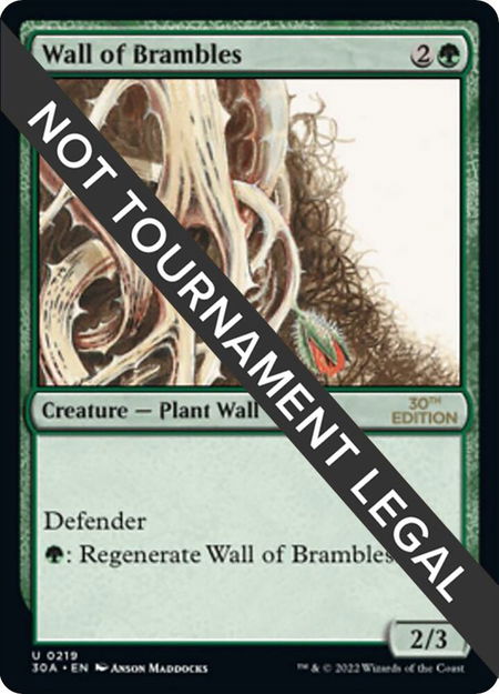Wall of Brambles - 30th Anniversary Edition Magic: The Gathering trading card