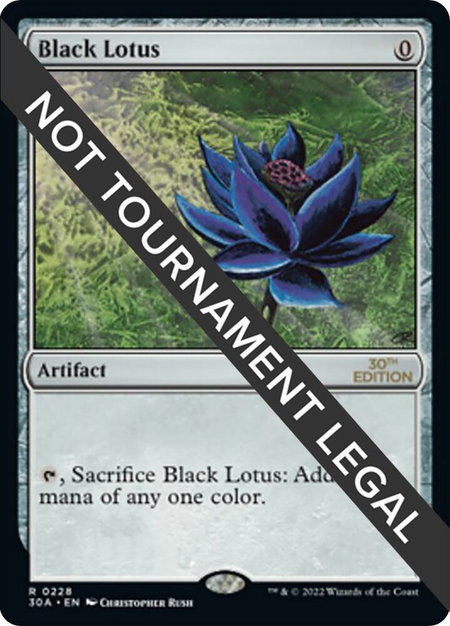 Black Lotus trading card from 30th Anniversary Edition Black Lotus - 30th Anniversary Edition Magic: The Gathering trading card