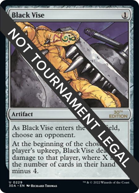 Black Vise - 30th Anniversary Edition Magic: The Gathering trading card
