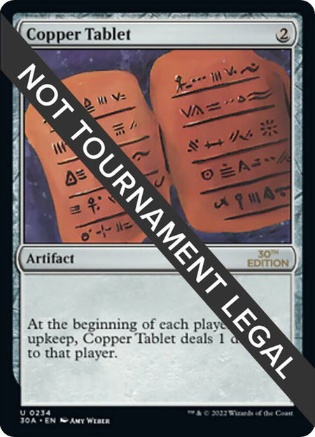 Copper Tablet - 30th Anniversary Edition Magic: The Gathering trading card