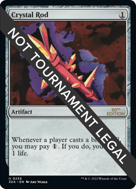Crystal Rod trading card from 30th Anniversary Edition Crystal Rod - 30th Anniversary Edition Magic: The Gathering trading card