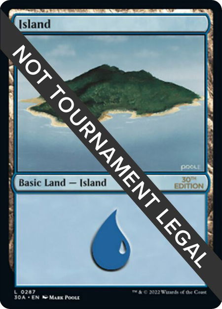 Island (287) - 30th Anniversary Edition Magic: The Gathering trading card