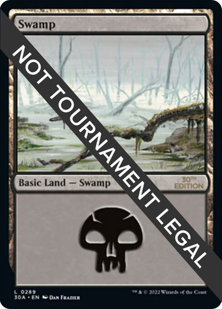 Swamp (289) - 30th Anniversary Edition Magic: The Gathering trading card