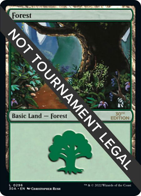 Forest (296) - 30th Anniversary Edition Magic: The Gathering trading card