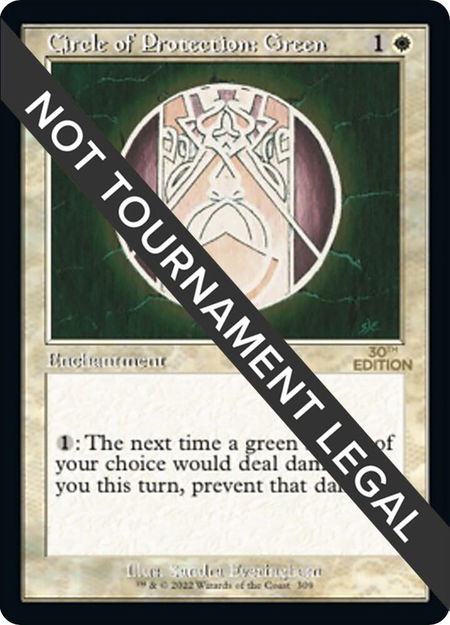 Circle of Protection: Green (Retro Frame) - 30th Anniversary Edition Magic: The Gathering trading card
