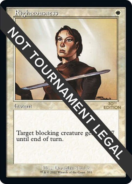 Righteousness (Retro Frame) - 30th Anniversary Edition Magic: The Gathering trading card