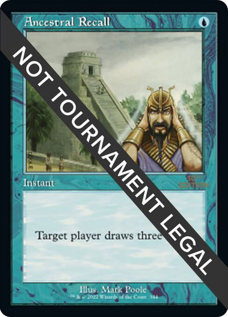 Ancestral Recall (Retro Frame) - 30th Anniversary Edition Magic: The Gathering trading card
