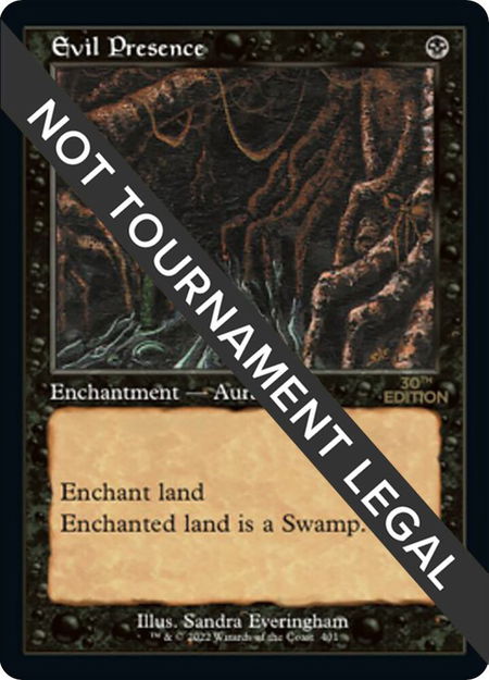 Evil Presence (Retro Frame) trading card from 30th Anniversary Edition Evil Presence (Retro Frame) - 30th Anniversary Edition Magic: The Gathering trading card