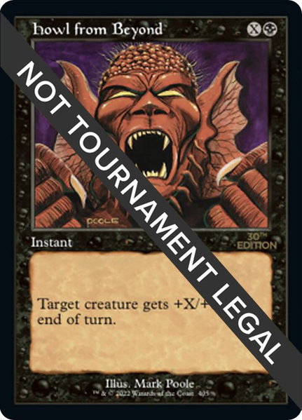 Howl from Beyond (Retro Frame) trading card from 30th Anniversary Edition Howl from Beyond (Retro Frame) - 30th Anniversary Edition Magic: The Gathering trading card