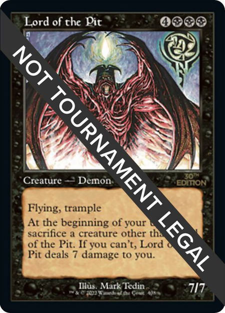 Lord of the Pit (Retro Frame) - 30th Anniversary Edition Magic: The Gathering trading card