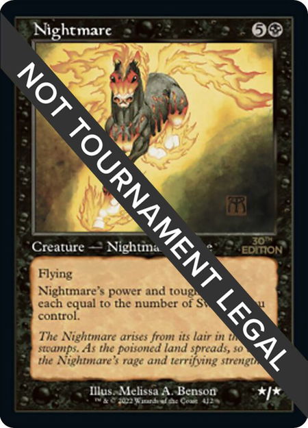 Nightmare (Retro Frame) trading card from 30th Anniversary Edition Nightmare (Retro Frame) - 30th Anniversary Edition Magic: The Gathering trading card