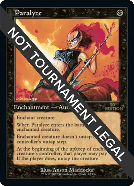 Paralyze (Retro Frame) - 30th Anniversary Edition Magic: The Gathering trading card