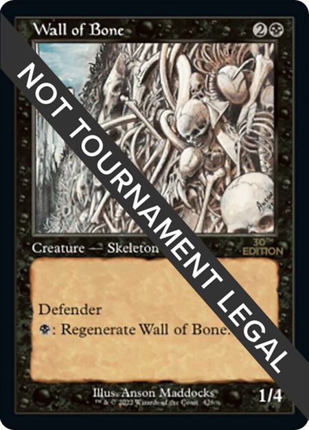 Wall of Bone (Retro Frame) - 30th Anniversary Edition Magic: The Gathering trading card