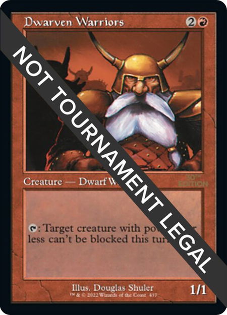 Dwarven Warriors (Retro Frame) - 30th Anniversary Edition Magic: The Gathering trading card
