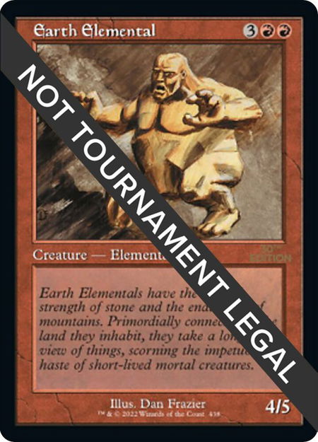 Earth Elemental (Retro Frame) - 30th Anniversary Edition Magic: The Gathering trading card
