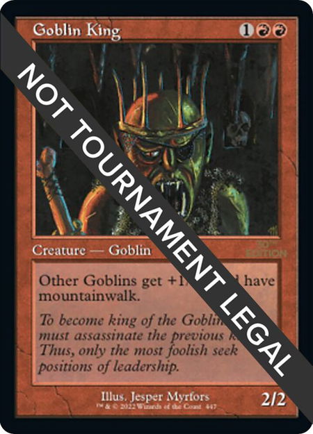 Goblin King (Retro Frame) - 30th Anniversary Edition Magic: The Gathering trading card