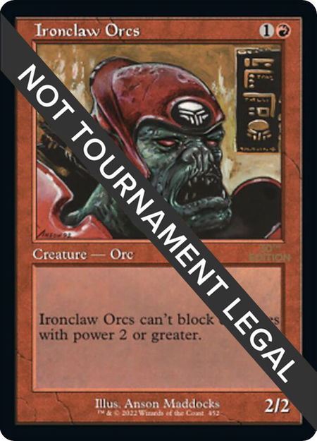 Ironclaw Orcs (Retro Frame) trading card from 30th Anniversary Edition Ironclaw Orcs (Retro Frame) - 30th Anniversary Edition Magic: The Gathering trading card