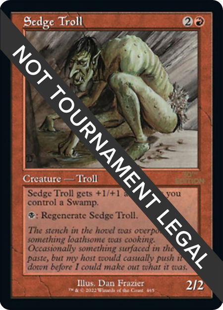 Sedge Troll (Retro Frame) - 30th Anniversary Edition Magic: The Gathering trading card