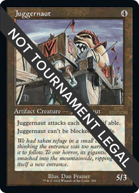 Juggernaut (Retro Frame) - 30th Anniversary Edition Magic: The Gathering trading card