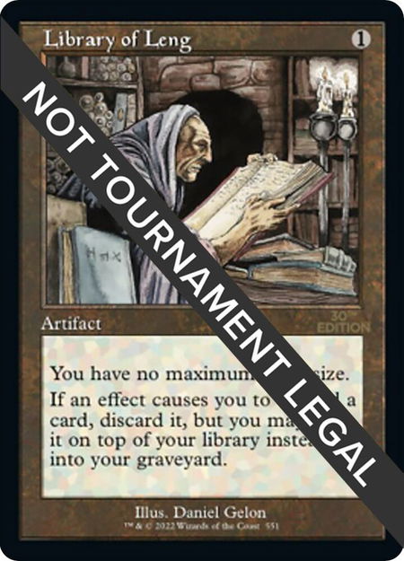 Library of Leng (Retro Frame) trading card from 30th Anniversary Edition Library of Leng (Retro Frame) - 30th Anniversary Edition Magic: The Gathering trading card