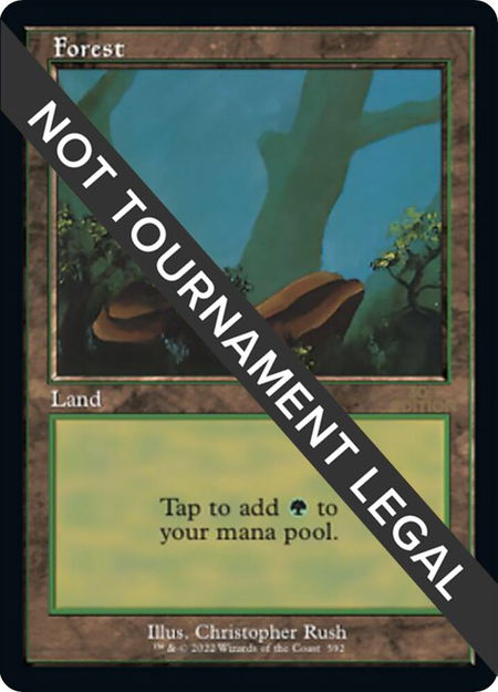Forest (592) (Retro Frame) - 30th Anniversary Edition Magic: The Gathering trading card