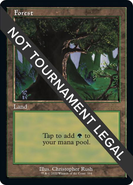 Forest (594) (Retro Frame) - 30th Anniversary Edition Magic: The Gathering trading card